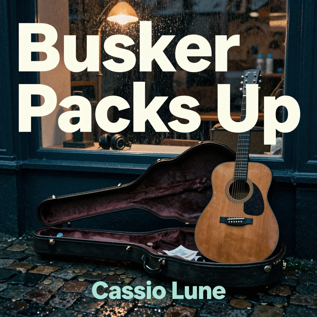 Cover of Busker Packs Up, Guitar Case Drive Home